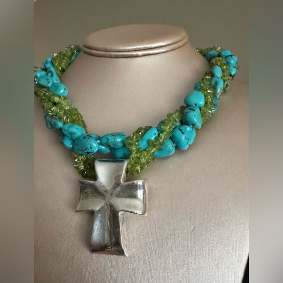 Simon Sebbag Sterling silver & Turquoise Necklace - Picture 6 of 7